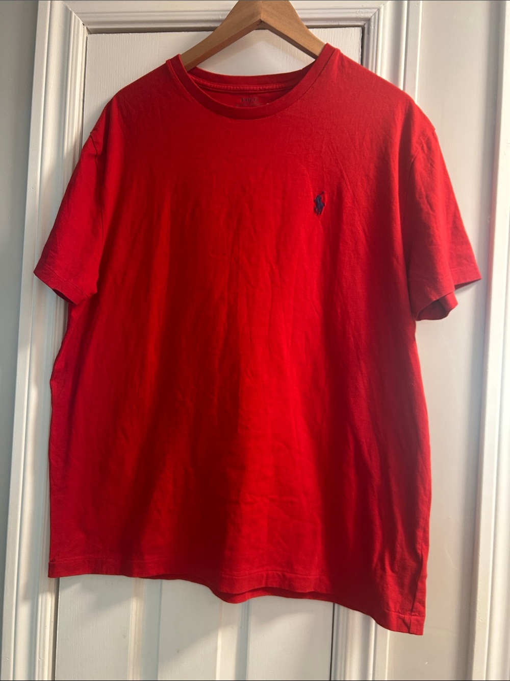 Polo by Ralph Lauren Short-Sleeve Crew Tee in Bright Red